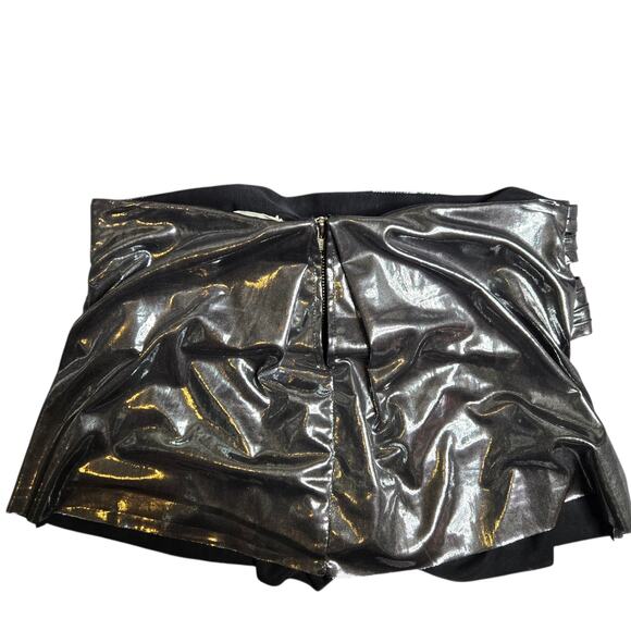 Revolve Mcguire Cropped Strapless Silver Top Size: S NEW - Picture 4 of 6